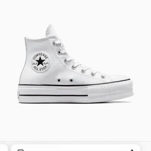 Converse leather hightop platforms